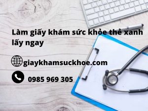 giấy khám sức khỏe xin việc