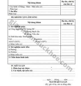 Làm giấy khám sức khỏe lấy ngay