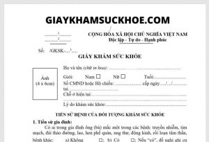 Giấy khám sức khỏe giá rẻ chuẩn Bộ Y tế