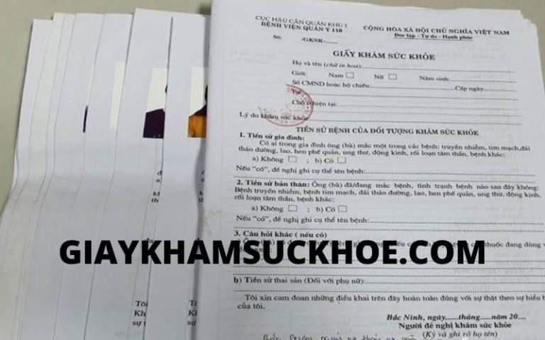 giấy chứng nhận sức khỏe giá tốt