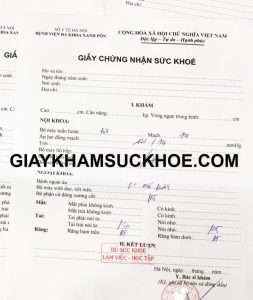 đi làm giấy khám sức khỏe