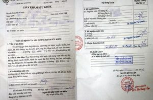 Mẫu giấy khám sức khỏe xin việc