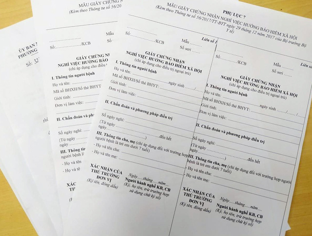 làm giấy khám bệnh nghỉ ốm