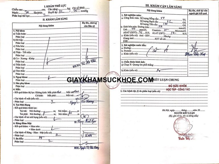 Bật mí đơn vị cung cấp giấy khám sk a3 giá tốt