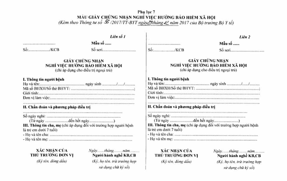 mua giấy khám bệnh nghỉ ốm
