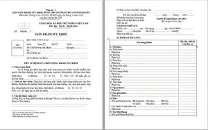 Sử dụng giấy khám sức khỏe