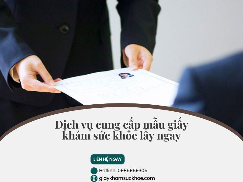 Mẫu giay kham suc khoe cập nhật mới nhất 2024