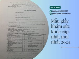 Mẫu giay kham suc khoe cập nhật mới nhất 2024