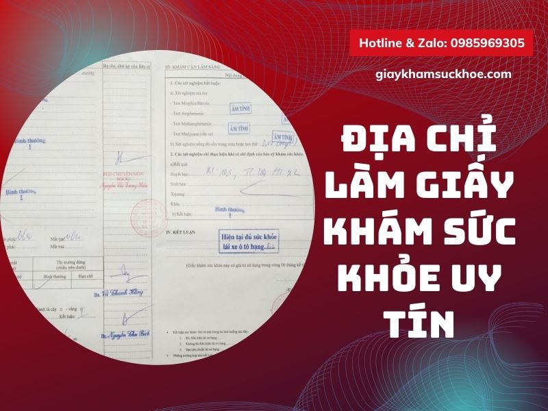 Dịch vụ làm giấy khám sức khỏe nhanh tại tp HCM