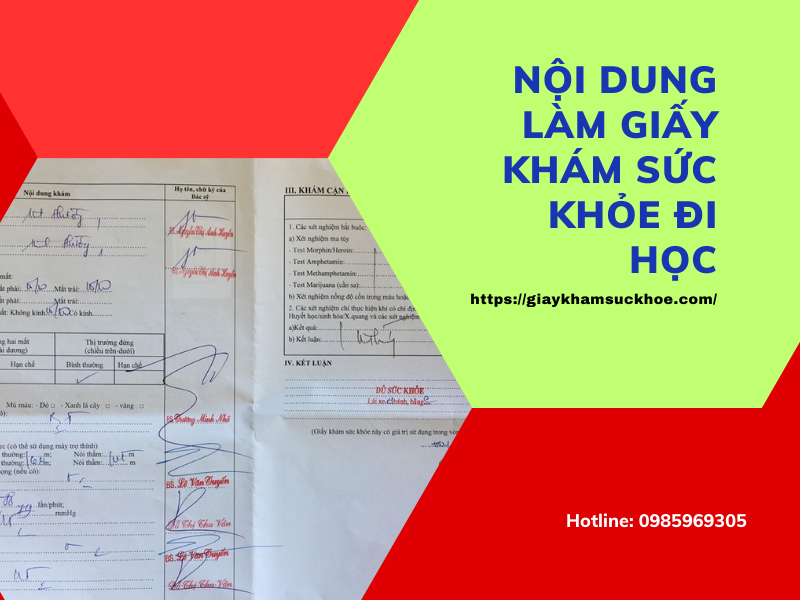 Giấy khám sức khỏe đi học là gì? Danh mục và địa chỉ khám