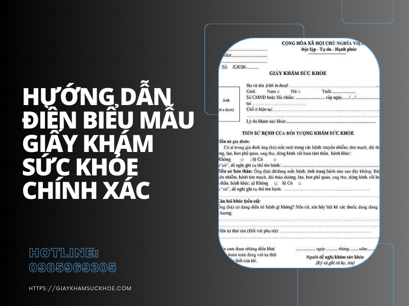 Biểu mẫu giấy khám sức khỏe cập nhật năm 2024 [Mẫu mới nhất]