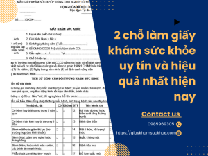 2 chỗ làm giấy khám sức khỏe uy tín và hiệu quả nhất hiện nay