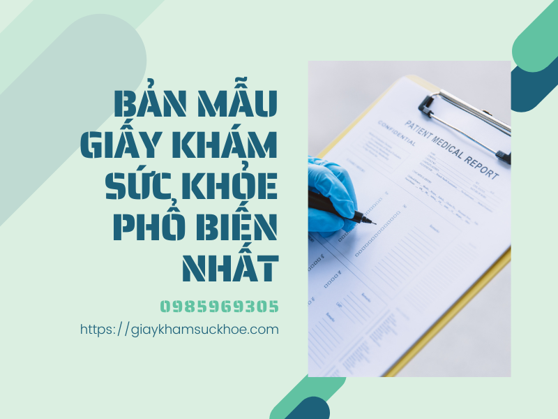 Bản mẫu giấy khám sức khỏe chuẩn năm 2024