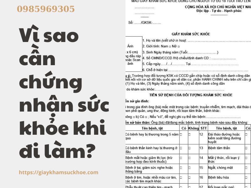 Vì sao cần chứng nhận sức khỏe khi đi làm?