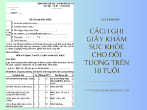 Hướng dẫn cách ghi giấy khám sức khỏe đối tượng trên 18 tuổi