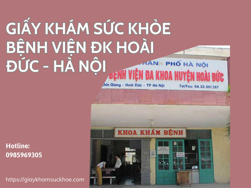 Giấy khám sức khỏe bệnh viện ĐK Hoài Đức - Hà Nội
