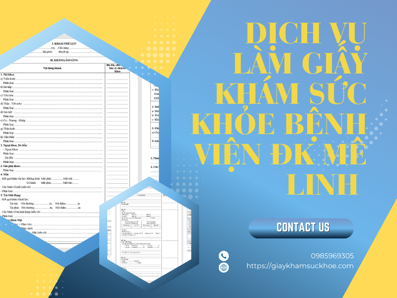 Giấy khám sức khỏe bệnh viện ĐK Mê Linh uy tín