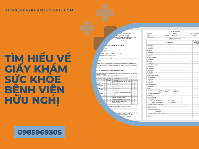 Giấy khám sức khỏe bệnh viện Hữu Nghị