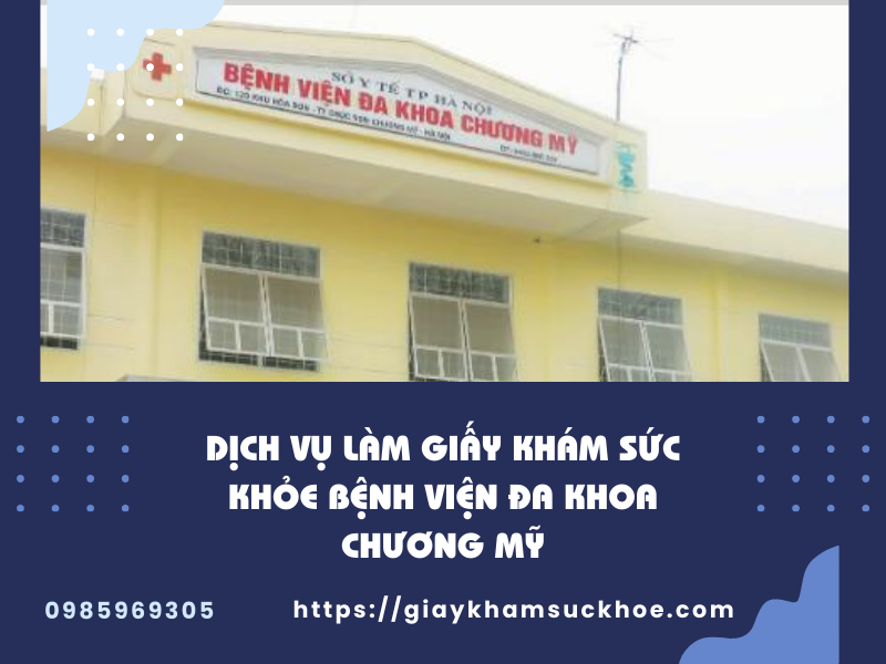 Giấy khám sức khỏe bệnh viện ĐK Chương Mỹ