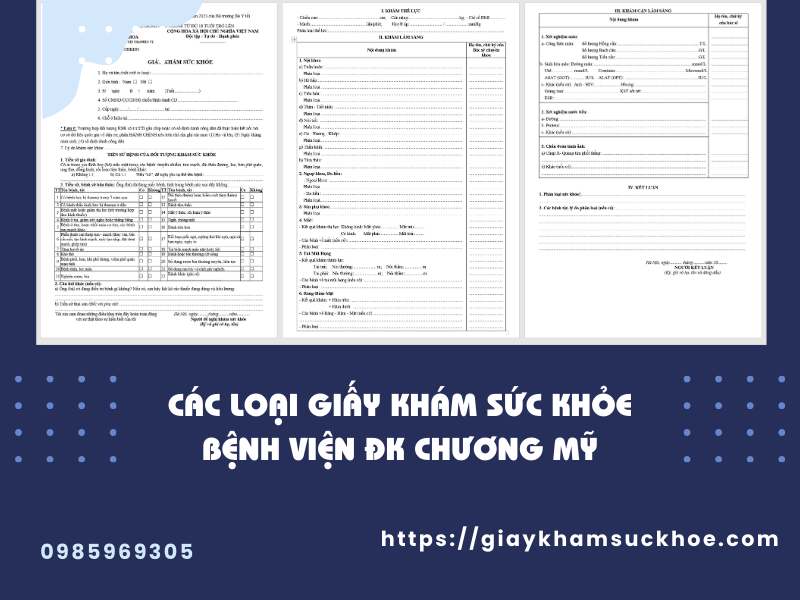 Giấy khám sức khỏe bệnh viện ĐK Chương Mỹ