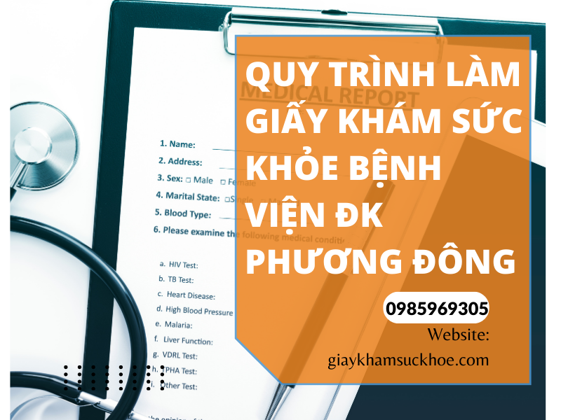 Giấy khám sức khỏe bệnh viện ĐK Phương Đông