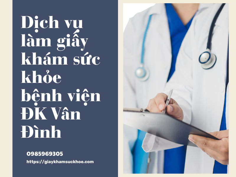 Giấy khám sức khỏe bệnh viện ĐK Vân Đình - Hà Nội