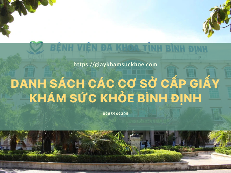 Danh sách các cơ sở cấp giấy khám sức khỏe Bình Định