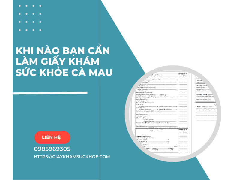 Danh sách địa chỉ làm giấy khám sức khỏe Cà Mau uy tín