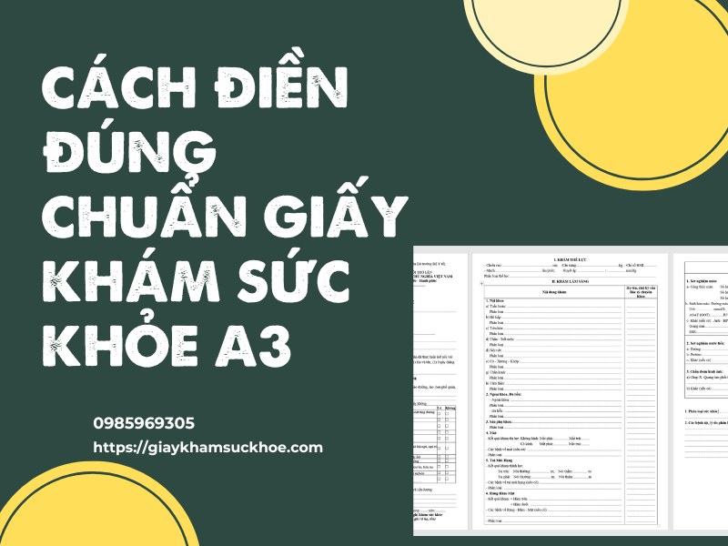 Mẫu giấy khám sức khỏe A3 mới nhất và cách điền đúng chuẩn