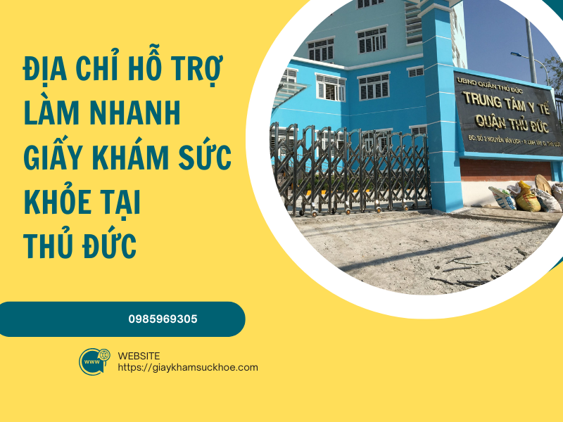 Giấy khám sức khỏe trung tâm y tế thành phố Thủ Đức