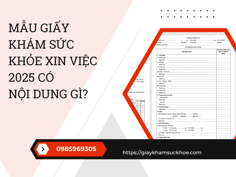 Mẫu giấy khám sức khỏe xin việc 2025