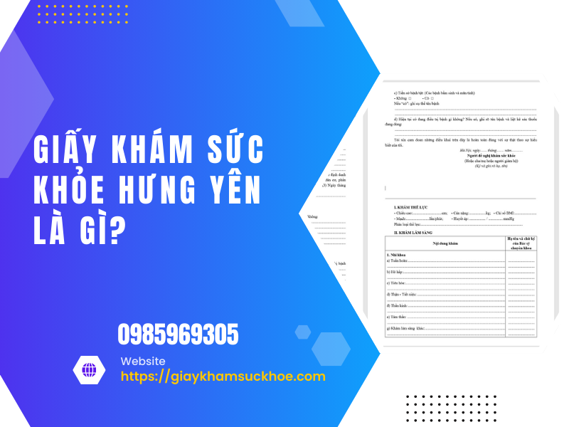 Danh sách địa chỉ làm giấy khám sức khỏe Hưng Yên