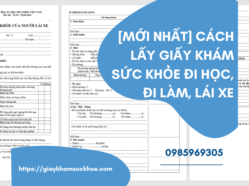 [Mới nhất] Cách lấy giấy khám sức khỏe đi học, đi làm, lái xe