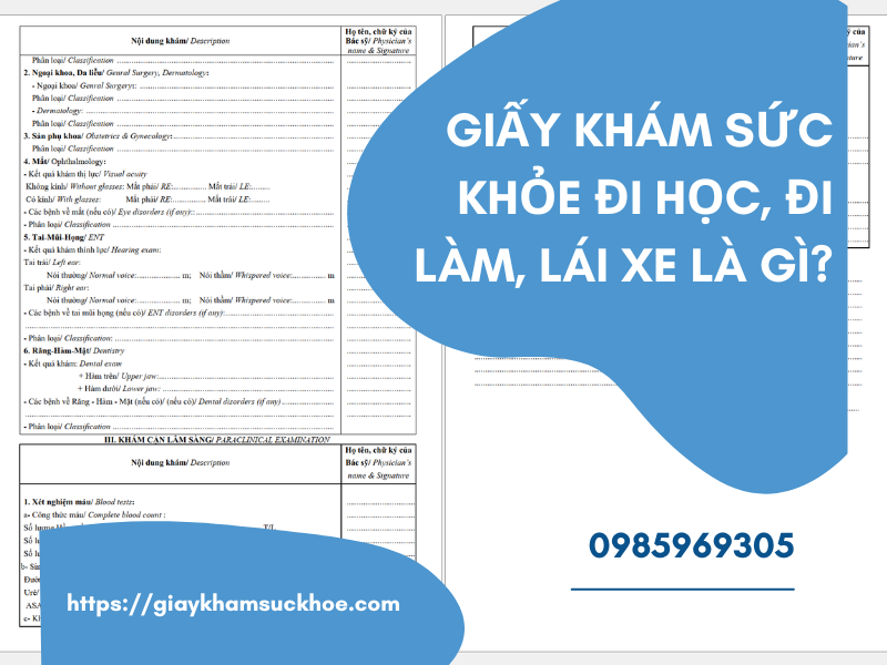 [Mới nhất] Cách lấy giấy khám sức khỏe đi học, đi làm, lái xe