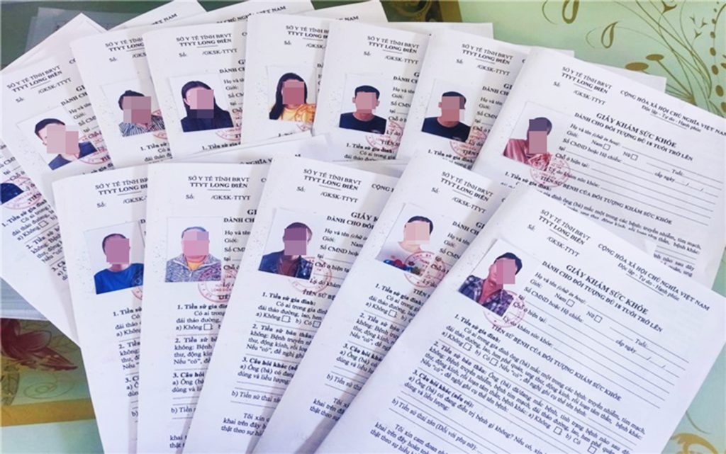 Giấy khám sức khỏe hà nội