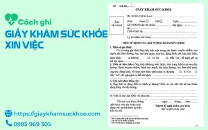 Cách ghi giấy khám sức khỏe xin việc
