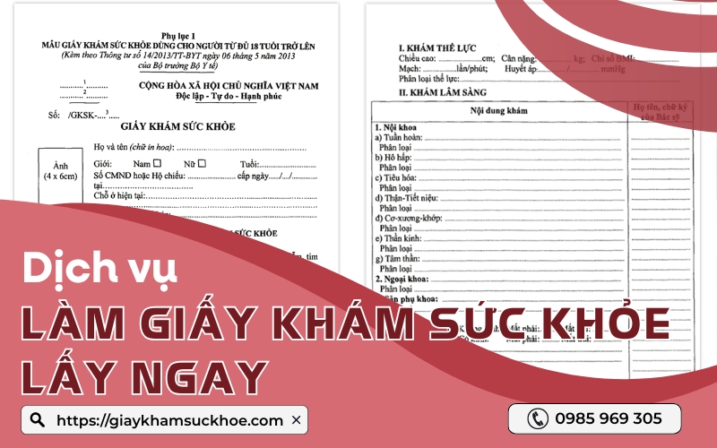 Dịch vụ khám sức khỏe lấy ngay