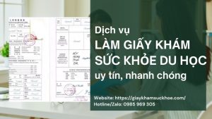 Làm giấy khám sức khỏe du học