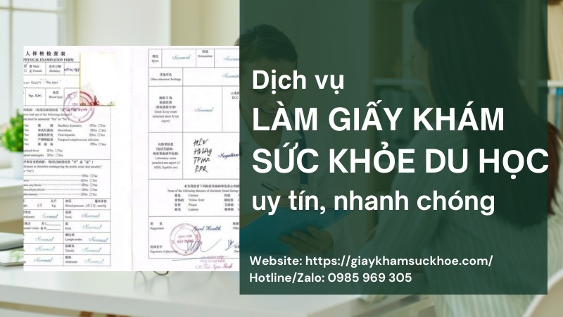 Làm giấy khám sức khỏe du học