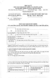 Giấy khám sức khỏe photo có được chấp nhận không?