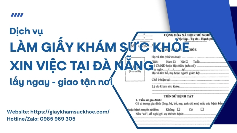 Giấy khám sức khỏe xin việc tại Đà Nẵng