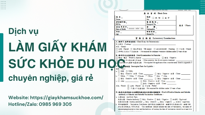 Làm giấy khám sức khỏe du học