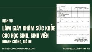 Giấy khám sức khỏe cho học sinh