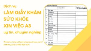Giấy khám sức khỏe xin việc A3