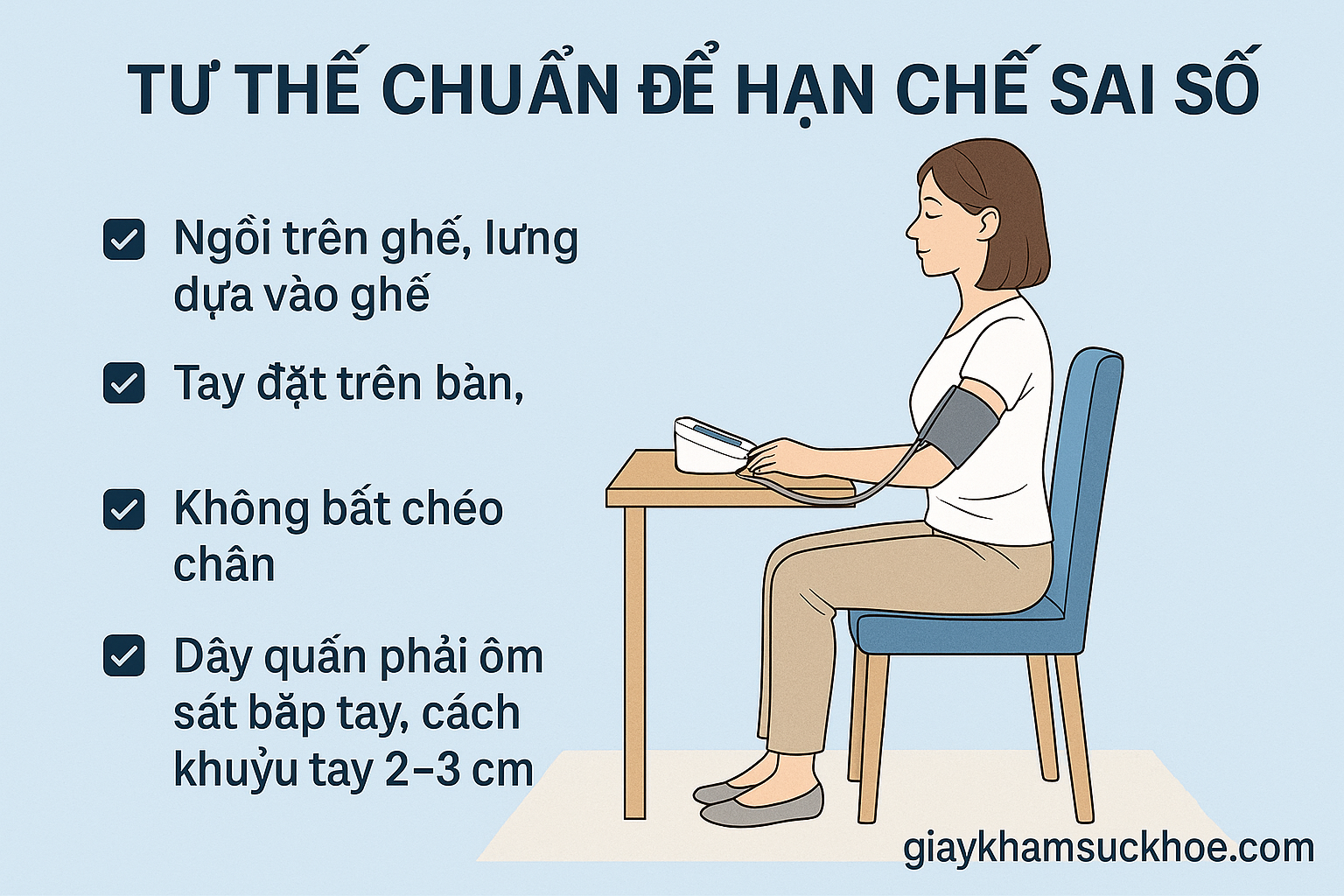 Cách tự đo huyết áp tại nhà không sai số
