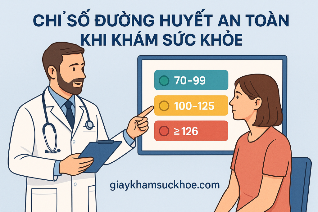 Chỉ số đường huyết an toàn khi khám sức khỏe
