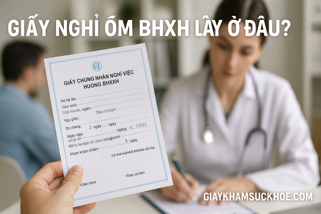 Giấy nghỉ ốm BHXH lấy ở đâu