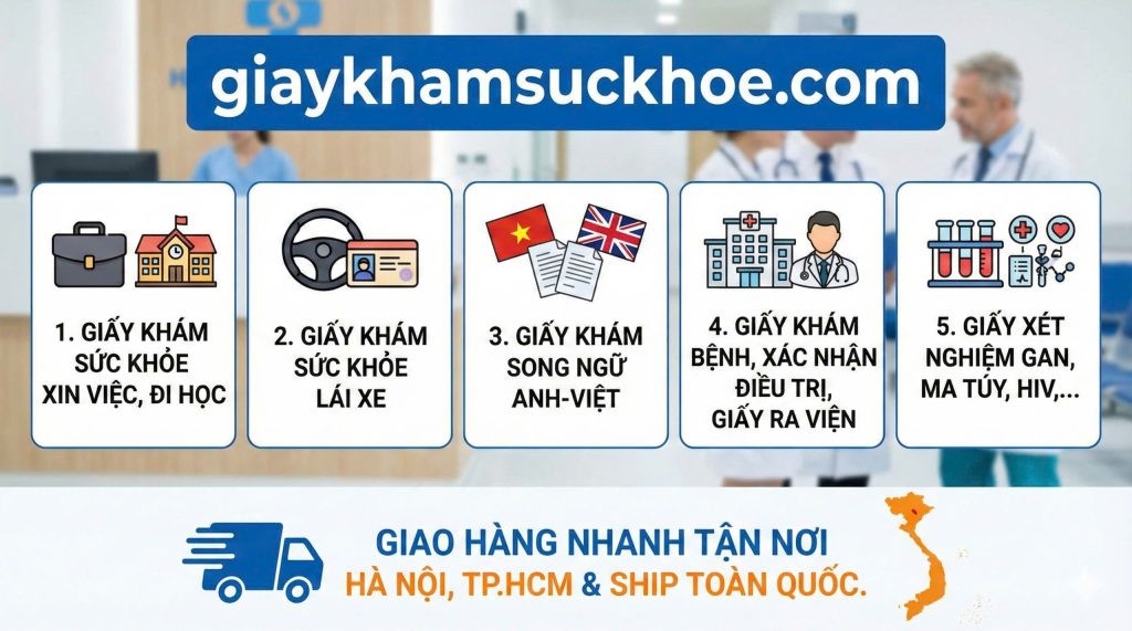 Giới thiệu dịch vụ làm giấy khám sức khỏe
