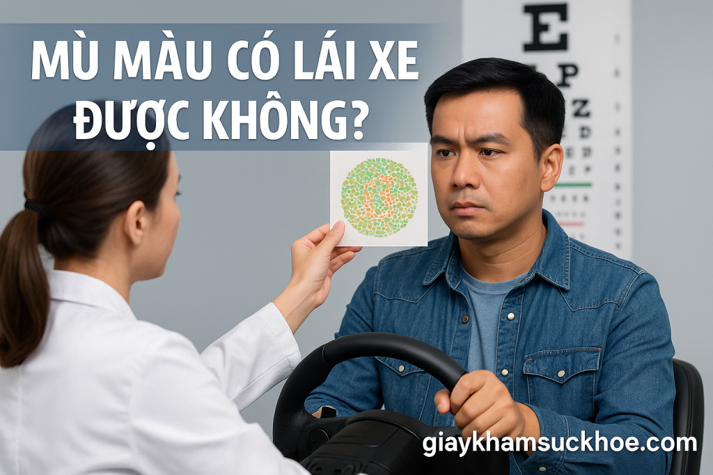 Mù màu có lái xe được không