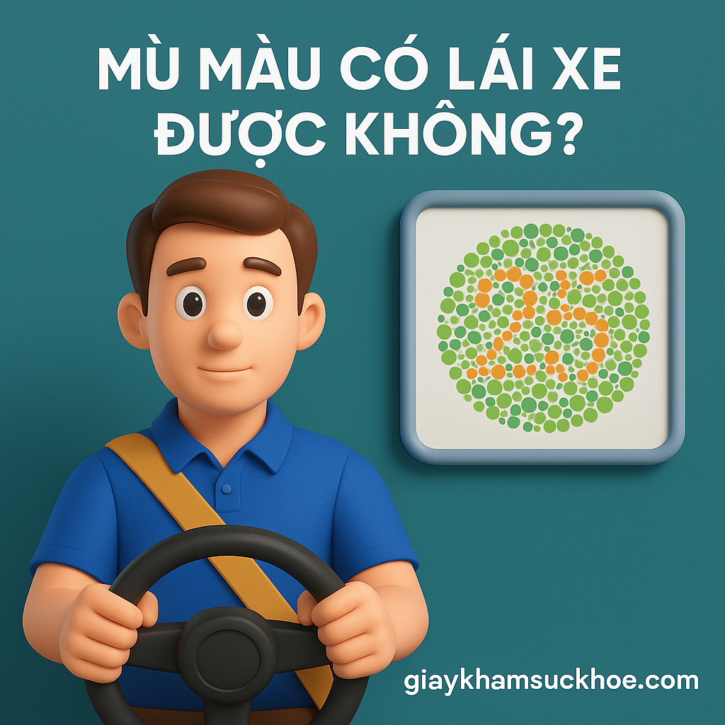 Mù màu có lái xe được không